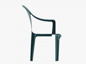 Plastic chair stackable 02 3D 模型
