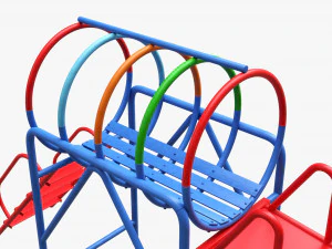 Playground barrel slide 01 3D Model