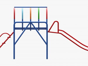 Playground barrel slide 01 Modèle 3D