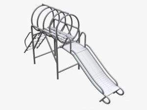 Playground barrel slide 01 3D Model