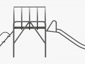 Playground barrel slide 01 3D Model