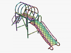 Playground barrel slide 01 Modèle 3D
