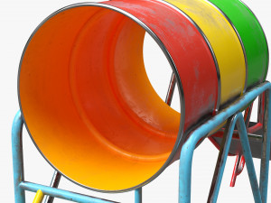 Playground barrel slide 02 Modèle 3D