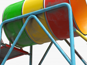 Playground barrel slide 02 Modèle 3D
