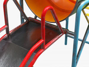 Playground barrel slide 02 3D Model