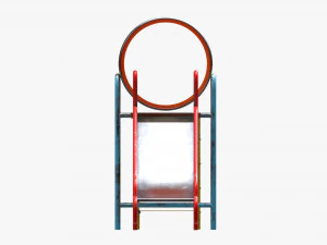 Playground barrel slide 02 3D Model