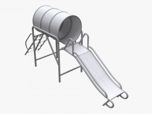 Playground barrel slide 02 Modèle 3D