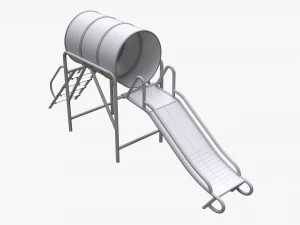 Playground barrel slide 02 3D Model