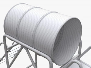 Playground barrel slide 02 3D Model