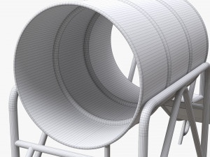 Playground barrel slide 02 Modèle 3D