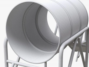 Playground barrel slide 02 3D Model