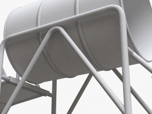 Playground barrel slide 02 3D Model