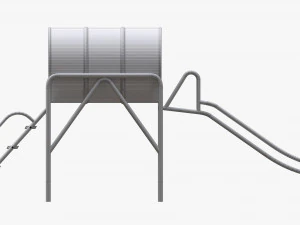 Playground barrel slide 02 3D Model
