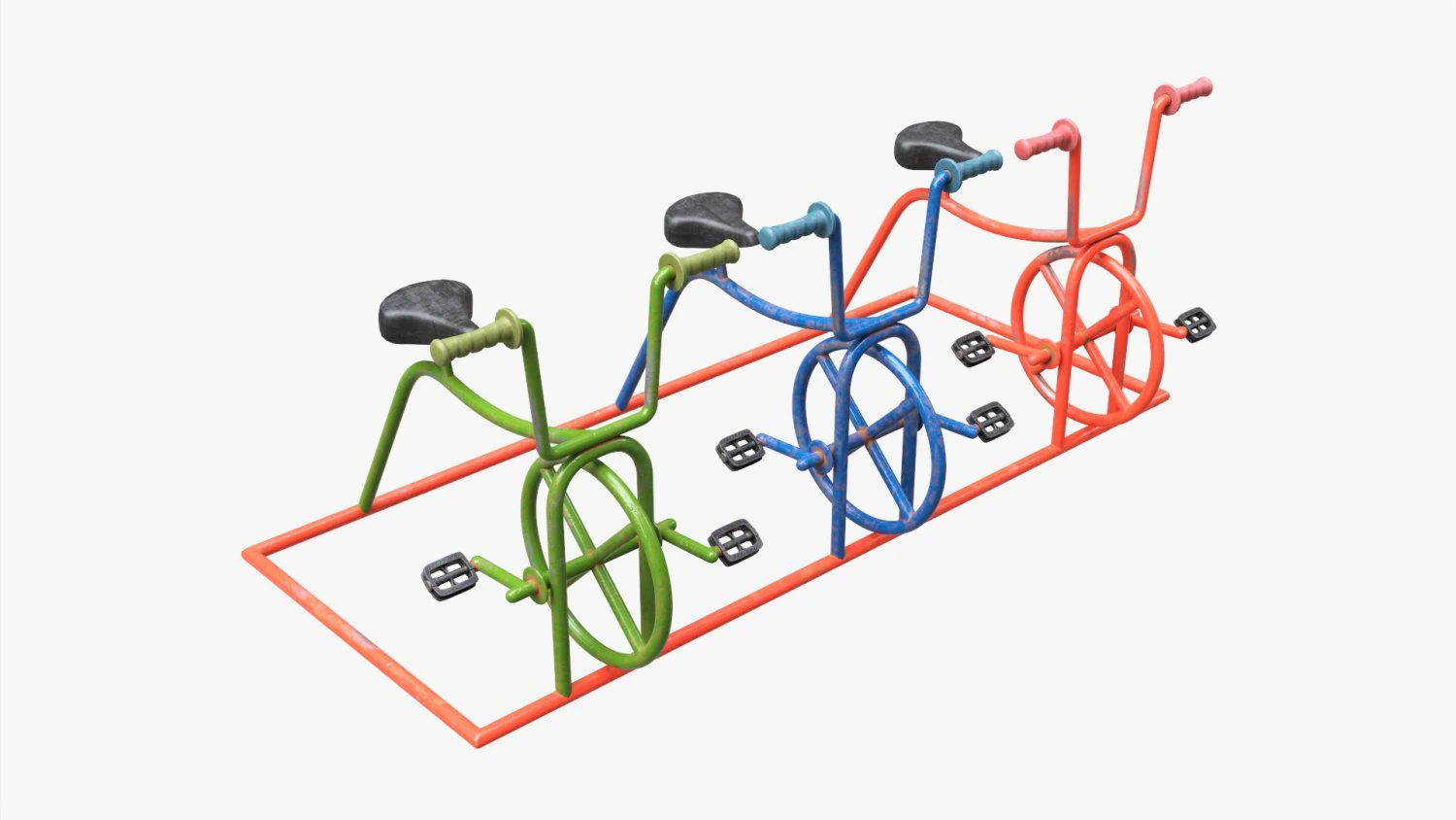 Playground bicycles 3D Model .c4d .max .obj .3ds .fbx .stl .blend 