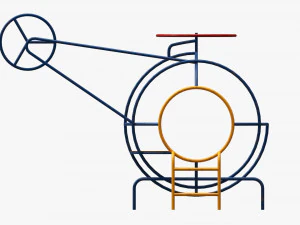 खेल का मैदान हेलीकाप्टर 3D मॉडल