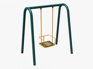 Playground metal swing 01 3D Model