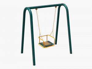 Playground metal swing 02 3D Model