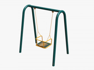 Playground metal swing 02 3D 모델