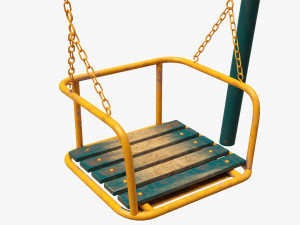 Playground metal swing 02 3D 모델