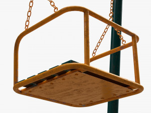 Playground metal swing 02 3D 모델