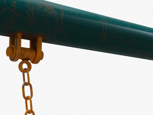 Playground metal swing 02 3D 모델