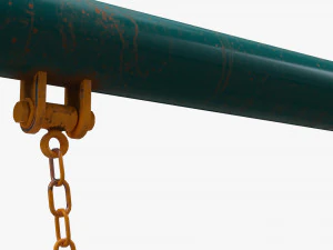 Playground metal swing 02 3D Model