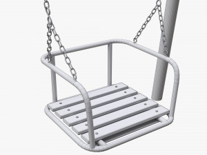 Playground metal swing 02 3D 모델