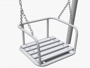 Playground metal swing 02 3D Model