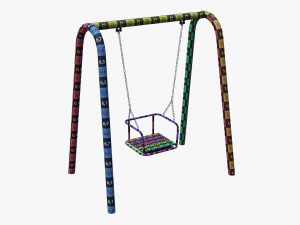 Playground metal swing 02 3D 모델