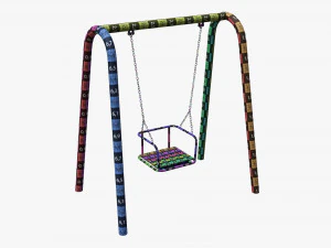 Playground metal swing 02 3D Model