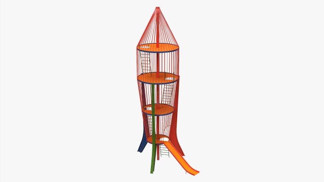 Playground rocket big 3D मॉडल .c4d .max .obj .3ds .fbx .stl .blend 