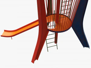 Playground rocket big 3D Model