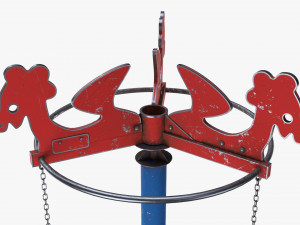Pole rope swing 3D-Modell