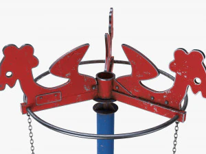 Pole rope swing 3D Model