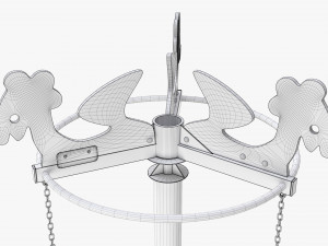 Pole rope swing 3D-Modell