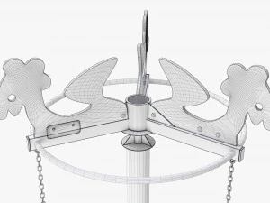 Pole rope swing 3D Model