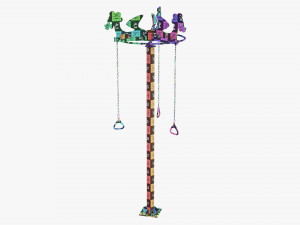 Pole rope swing 3D-Modell