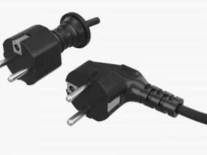 Power cord plugs 3D Model