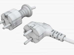 Power cord plugs 3D Model