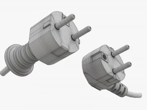 Power cord plugs 3D Model