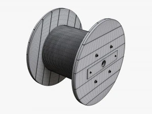 Steel cable reel 3D Model