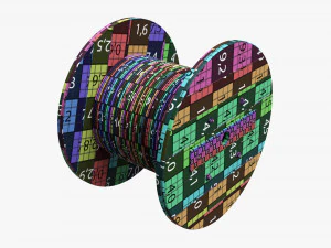 Steel cable reel 3D Model