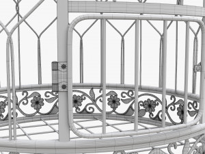 Victorian Style Bird Cage Modelo 3D