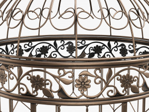 Victorian Style Bird Cage with stand 3D Model