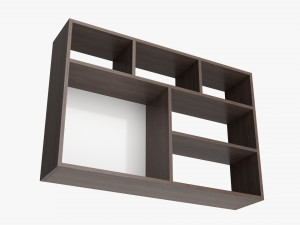 Wooden hanging shelf 03 Modelo 3D