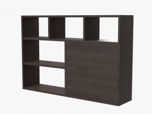 Wooden hanging shelf 03 Modelo 3D