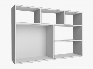 Wooden hanging shelf 03 Modelo 3D