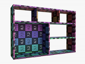 Wooden hanging shelf 03 Modelo 3D