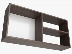 Wooden hanging shelf 04 3D Model