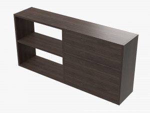 Wooden hanging shelf 04 3D Model